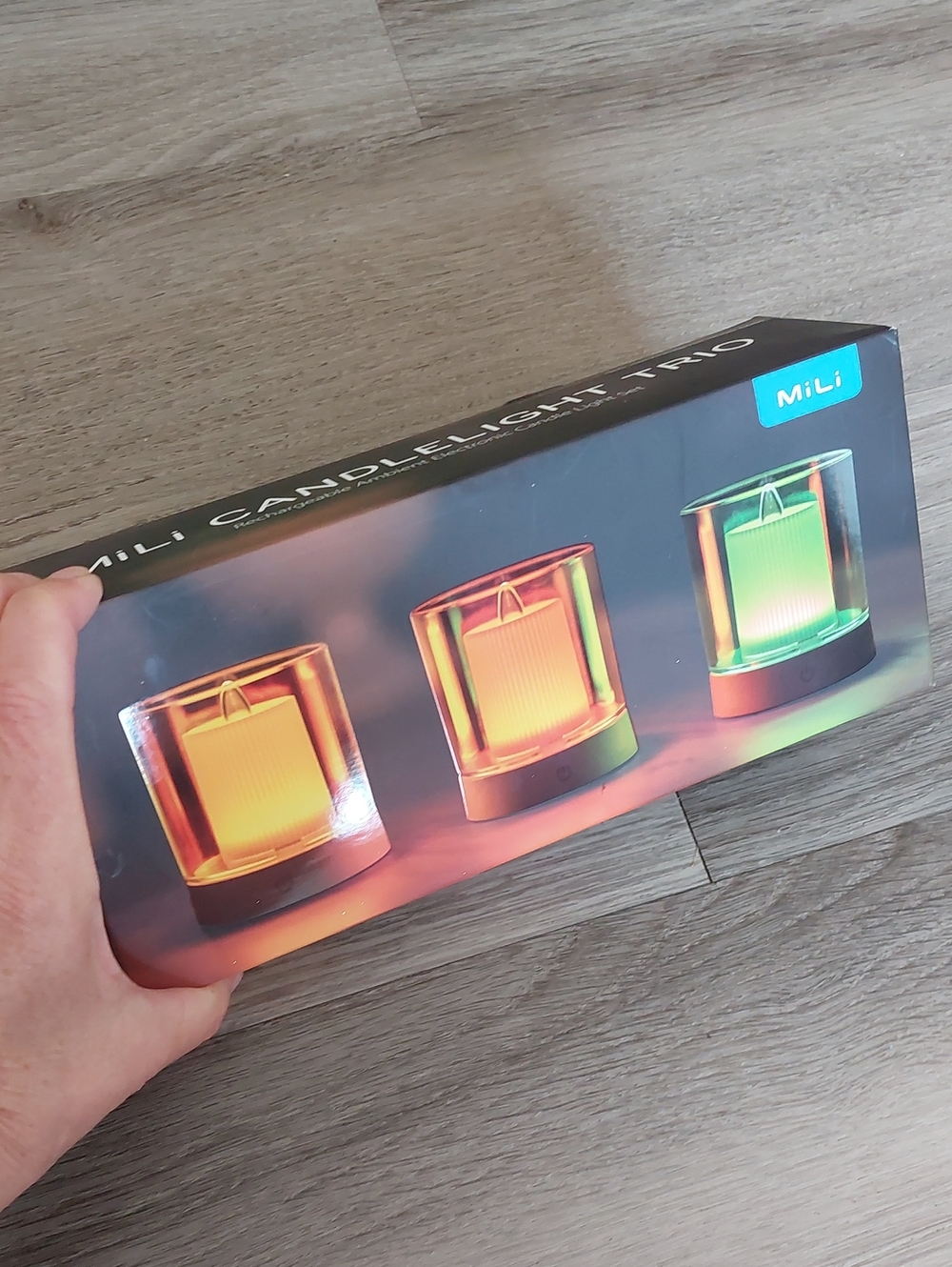 MiLi Candlelight Trio Rechargeable Ambient Electronic Candle Light Set